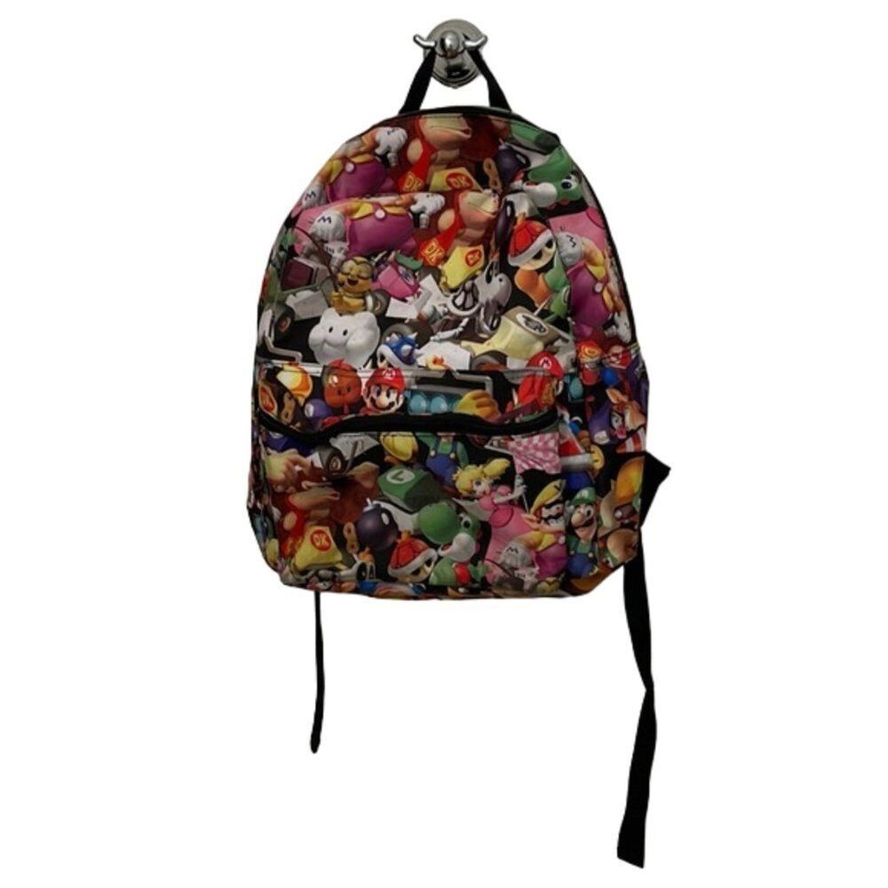 Nintendo 2017 Mario Kart Backpack School Book Bag Adjustable Straps